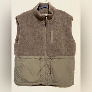 HYFVE Tan Sherpa Zip-Up Vest
